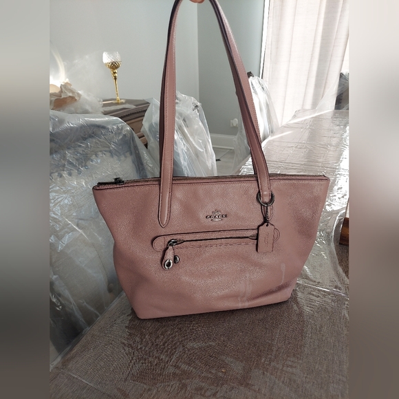 Coach leather tote.